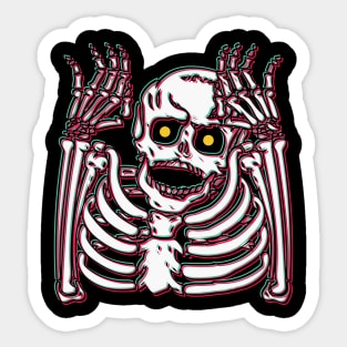 Spooky Skeleton Sticker